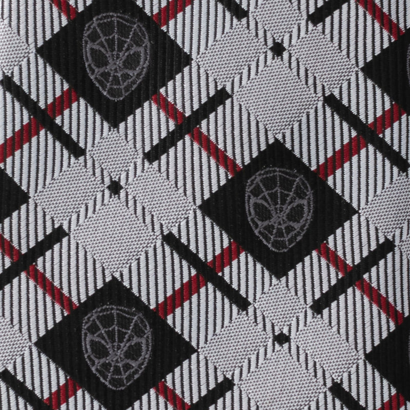 Marvel Spider-Man Plaid Black Men's Tie