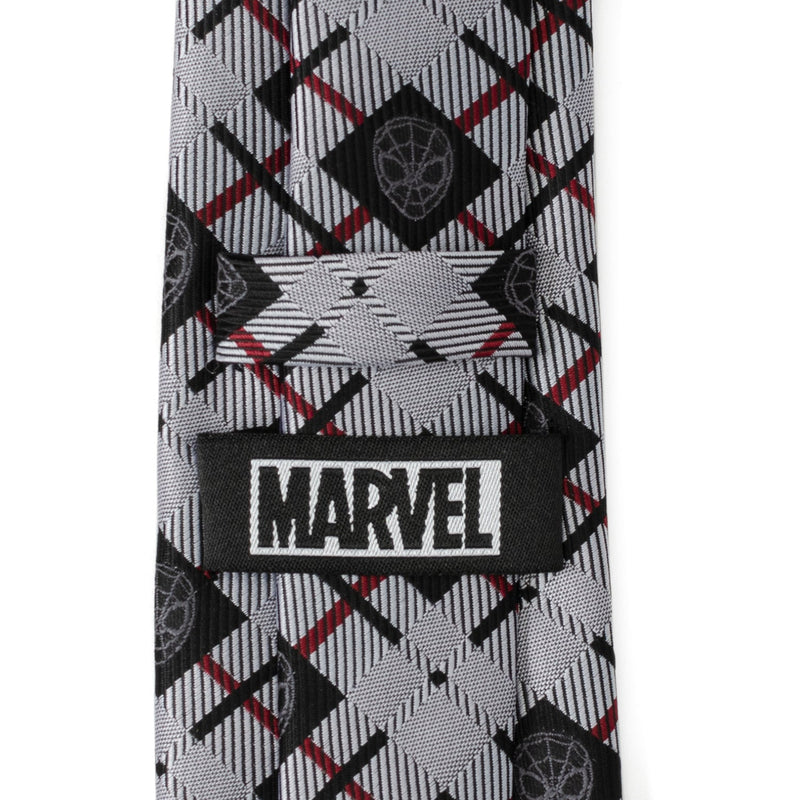 Marvel Spider-Man Plaid Black Men's Tie
