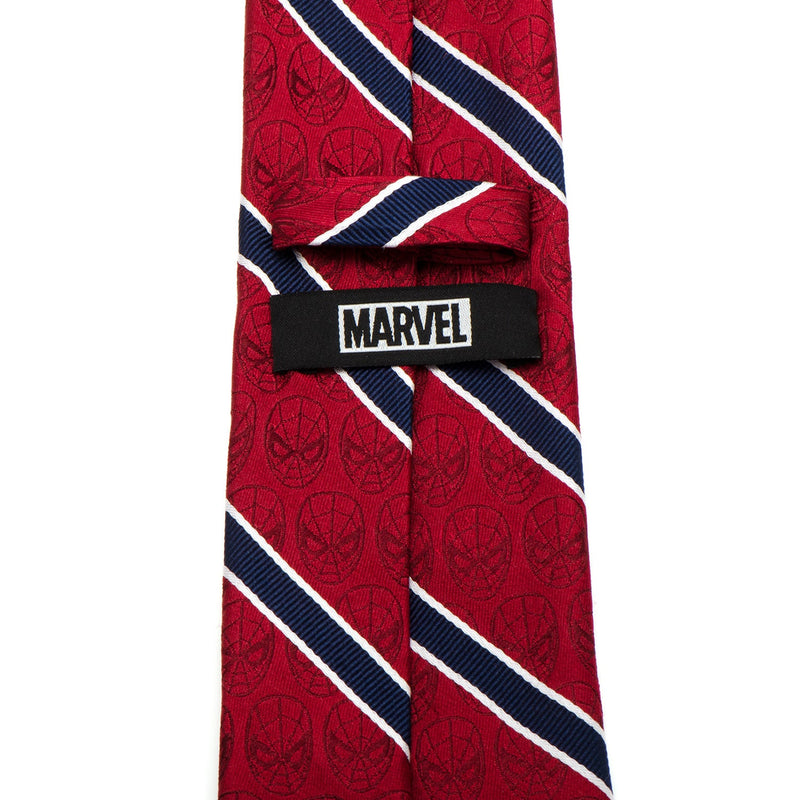 Marvel Spider-Man Red and Navy Stripe Men's Tie