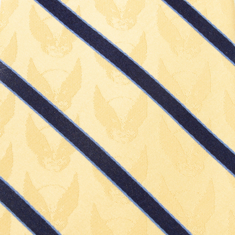 Marvel X-Men Wolverine Yellow and Navy Stripe Silk Men's Tie
