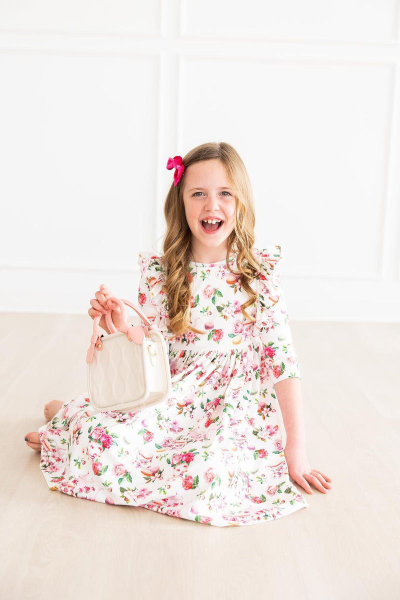 SALE Macarons & Tea Ruffle Twirl Dress