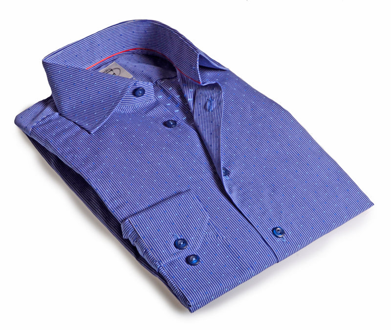 Made in Italy Dress Shirts// Blue Stripe- contemporary fit