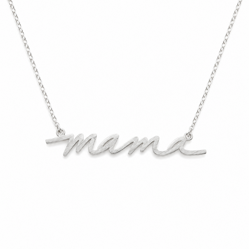 Mama Script Necklace