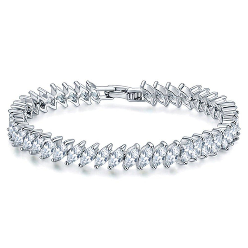 Marquise Cubic Zirconia Tennis Bracelet with AAA+ Cubic Zirconia