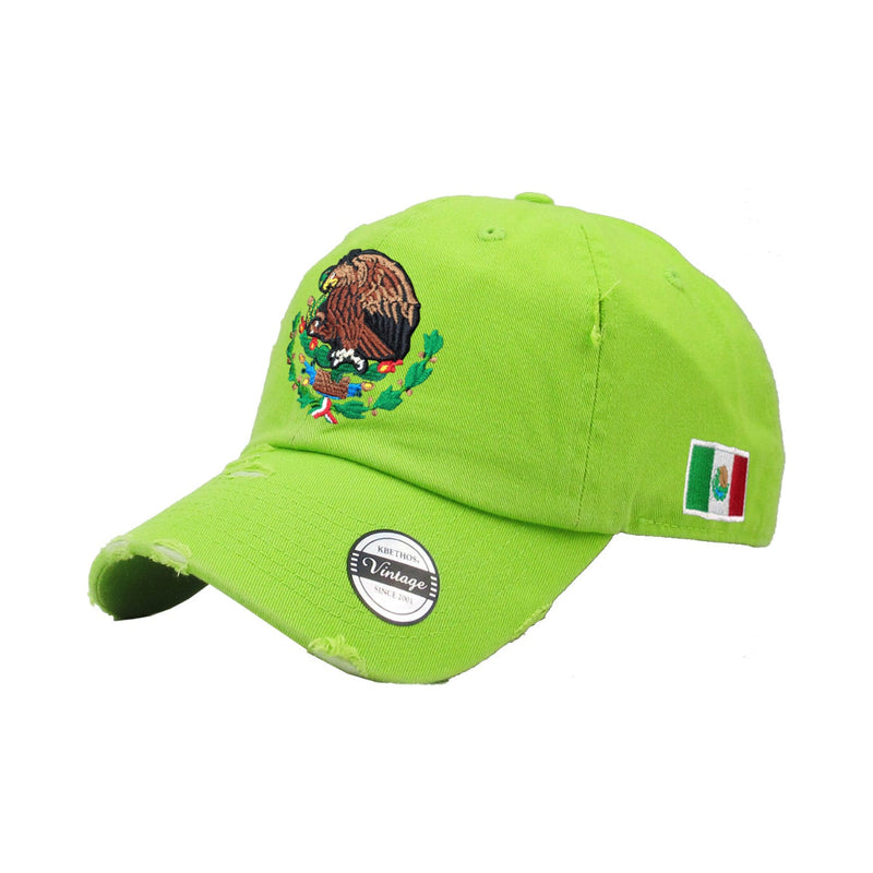 Mexico Vintage hats with Mexican Flag and Shield
