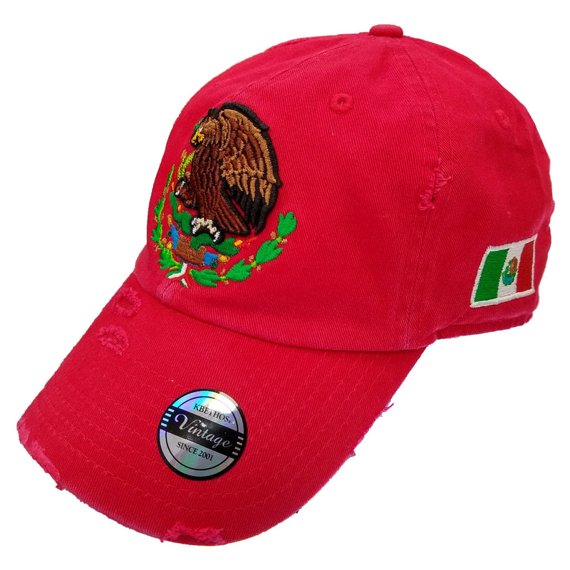 Mexico Vintage hats with Mexican Flag and Shield