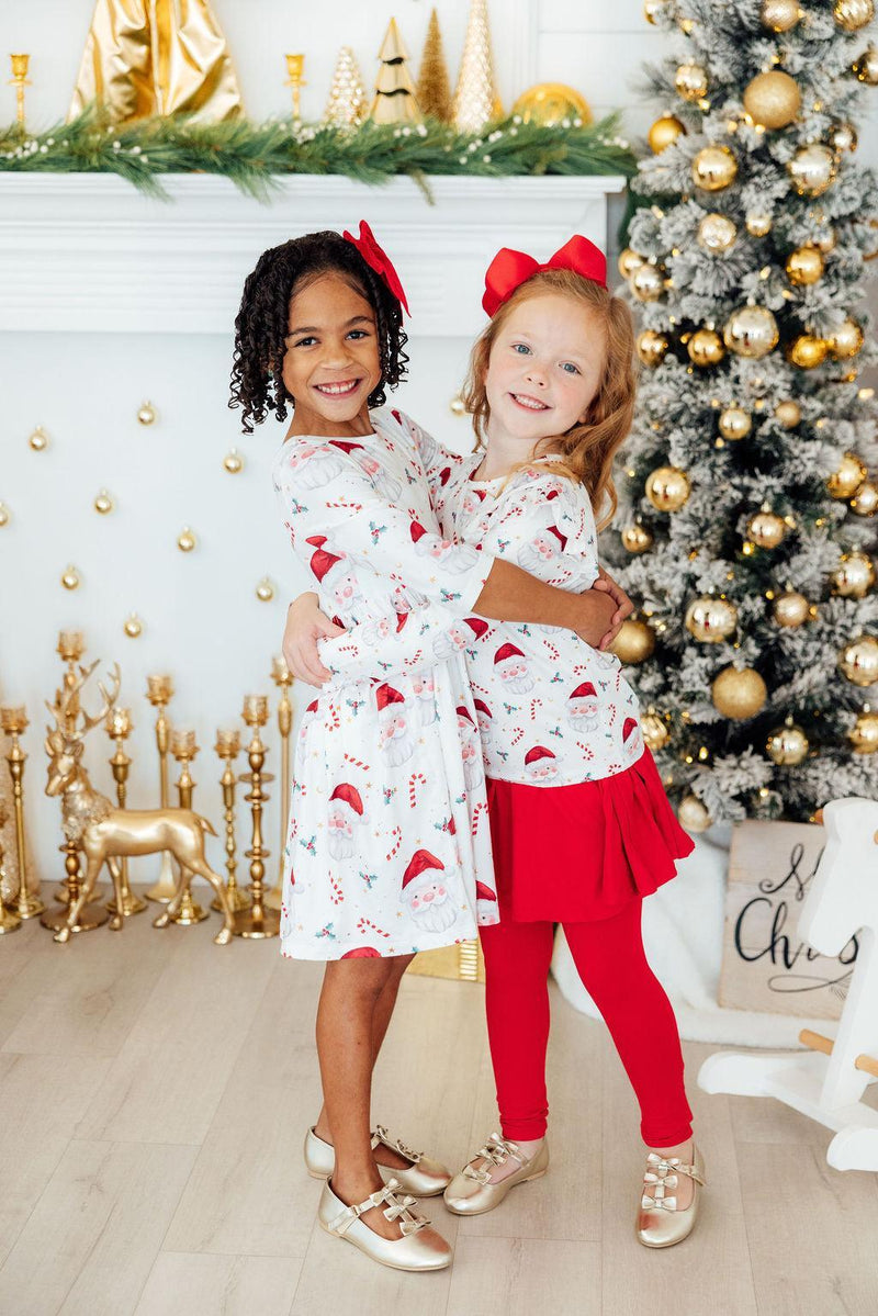 Mistletoe Magic 3/4 Sleeve Pocket Twirl Dress