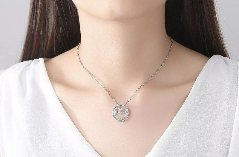 Mom Necklace Heart Circle Of Love