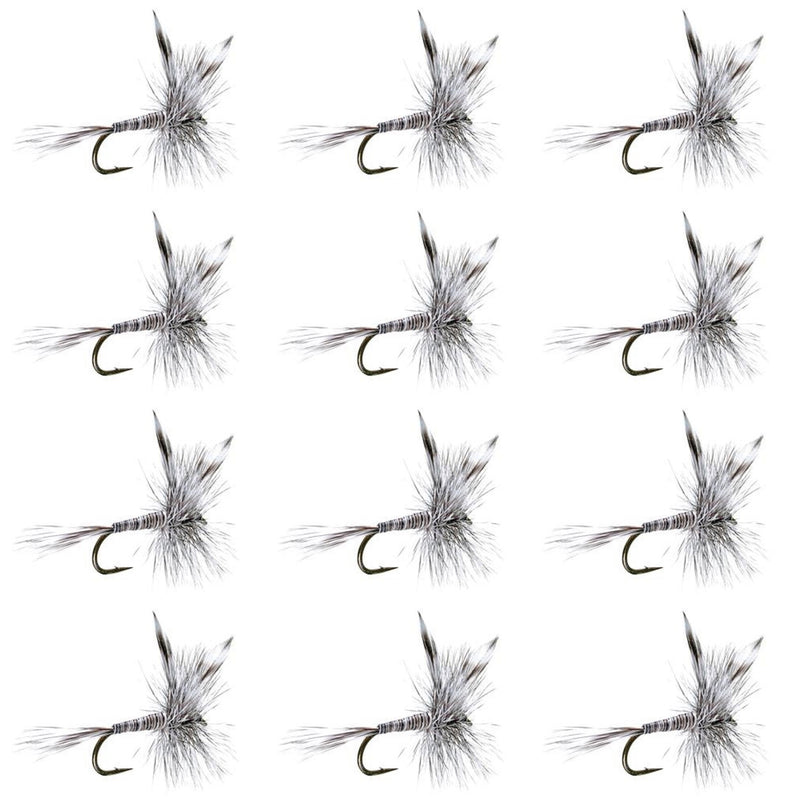 Mosquito Classic Trout Dry Fly Fishing Flies - 1 Dozen Size 14