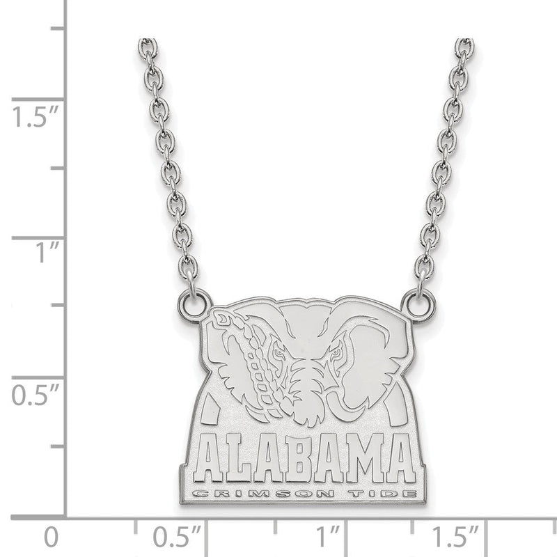 Sterling Silver U of Alabama Large Pendant Necklace
