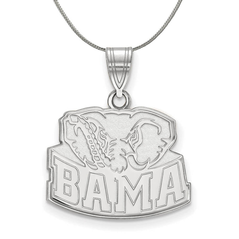 Sterling Silver U. of Alabama Medium Pendant Necklace