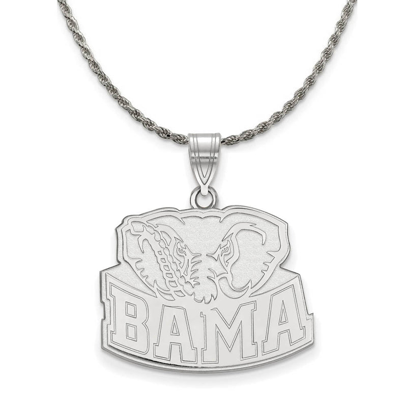 Sterling Silver U. of Alabama Large Pendant Necklace