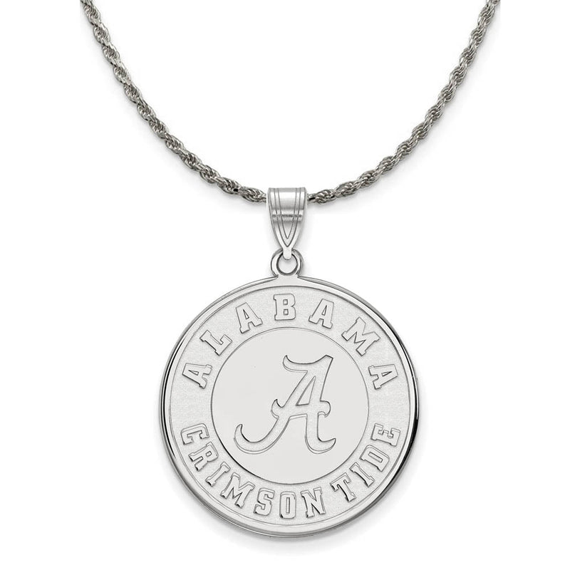 Sterling Silver U. of Alabama XL Disc Pendant Necklace