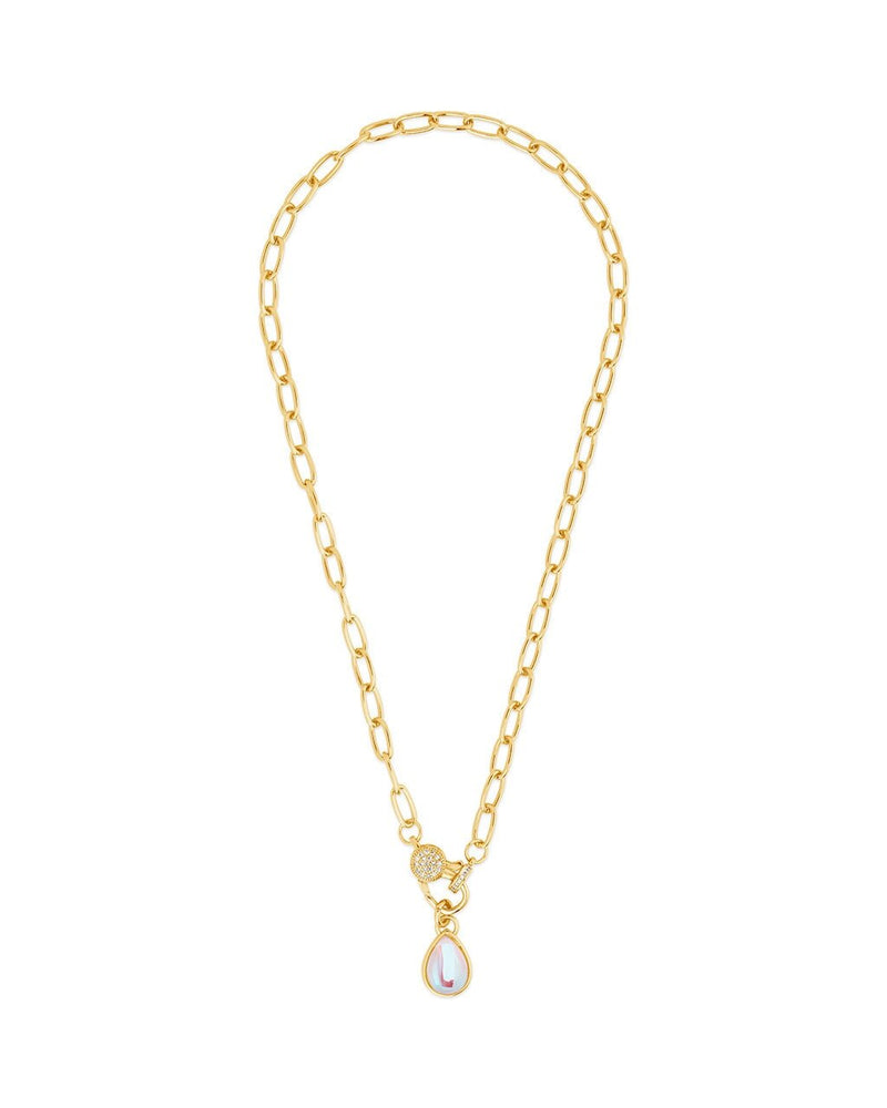 Tay Moonstone Charm & Chain Necklace