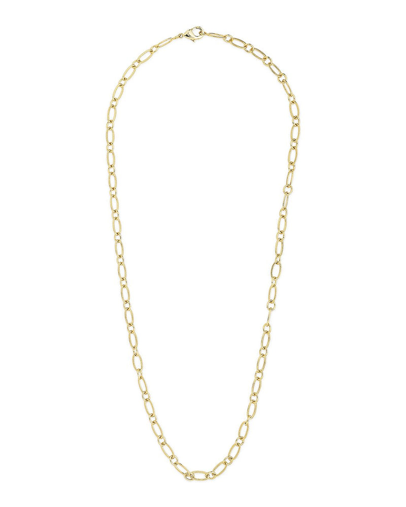 Textured Oval Link Chain