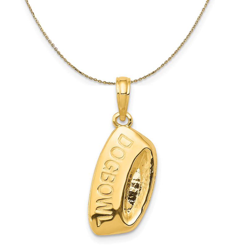 14k Yellow Gold Dog Bowl Necklace