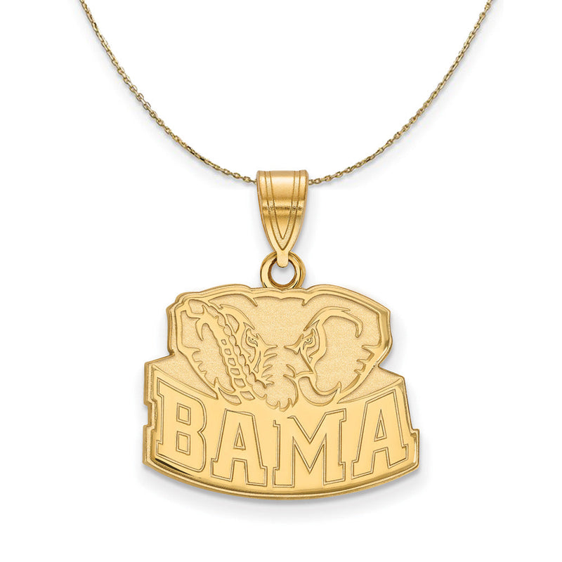 14k Yellow Gold U. of Alabama Medium Necklace
