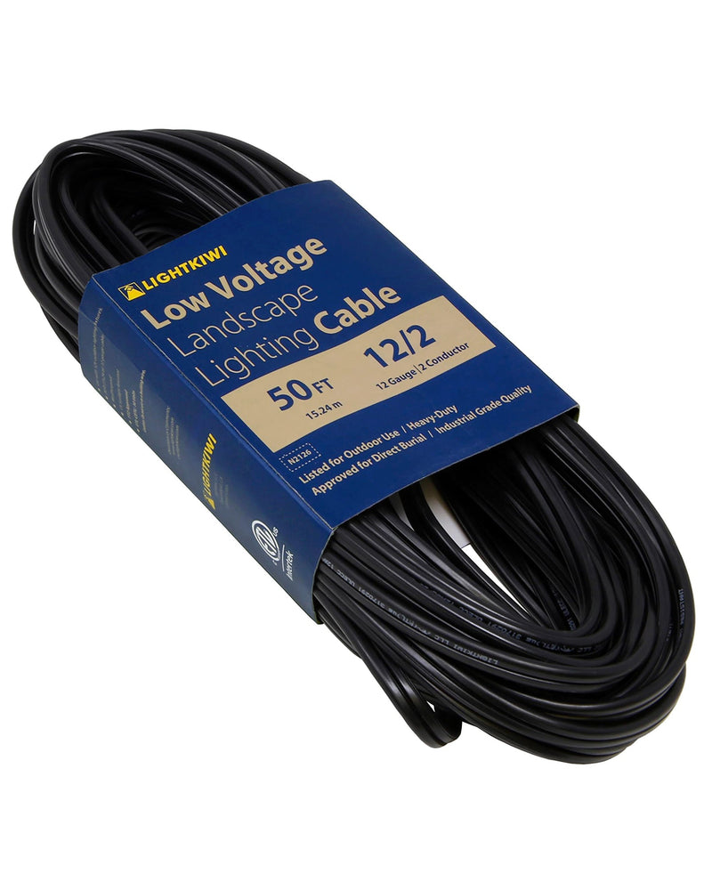 50ft Landscape Lighting Wire - 12/2 Low Voltage Direct Burial