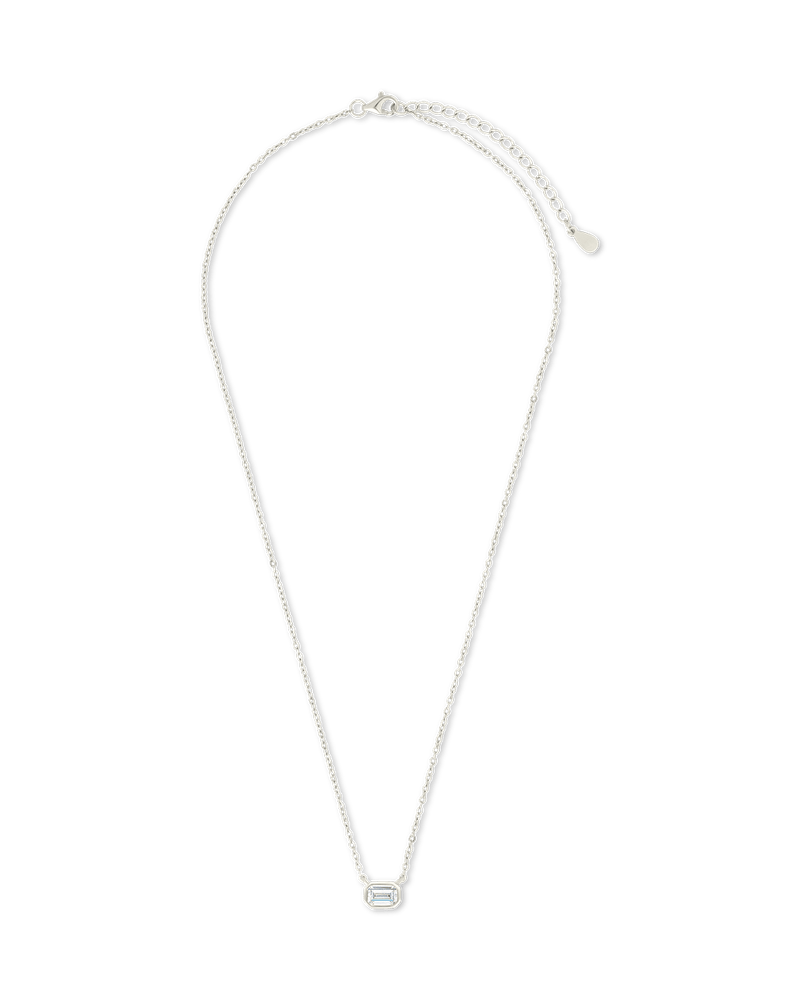 Sterling Silver Emerald Bezel Set Pendant