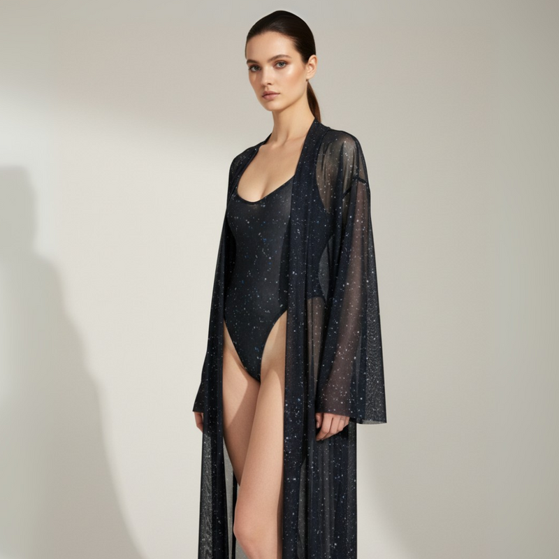 Luxe Beach Kimono / NIGHT SKY
