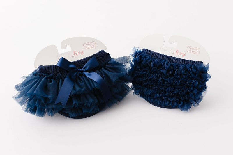 Navy Blue Ruffle Bum Bloomer