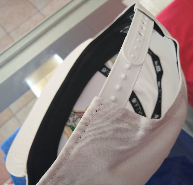 New Era Embroidered SnapBack Mexican Bull logo White Hat