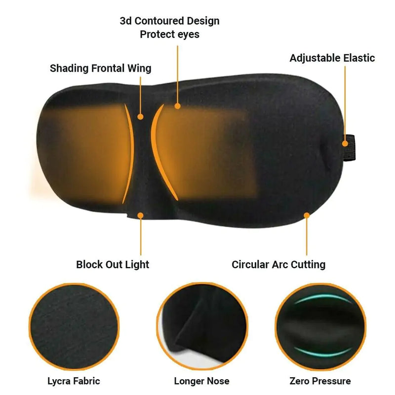 2 Pack 3D Eye Mask for Travel