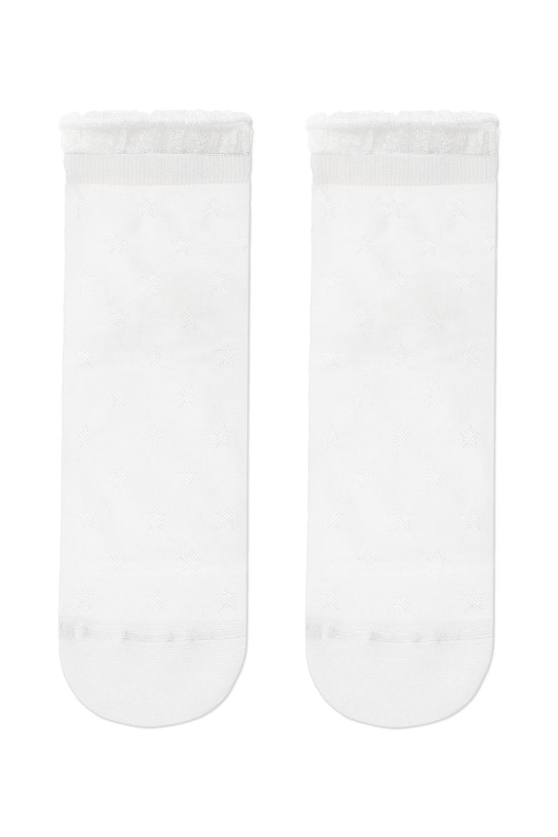 Conte Socks Classic - 491 Glossy Pattern and Decorative Transparent Mesh