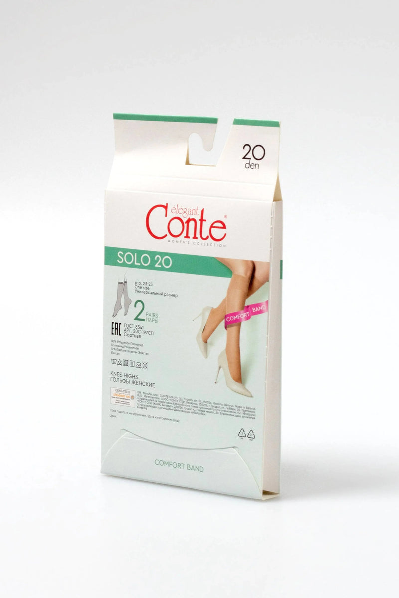 Knee Highs Conte Solo 20 Den (2 pairs)