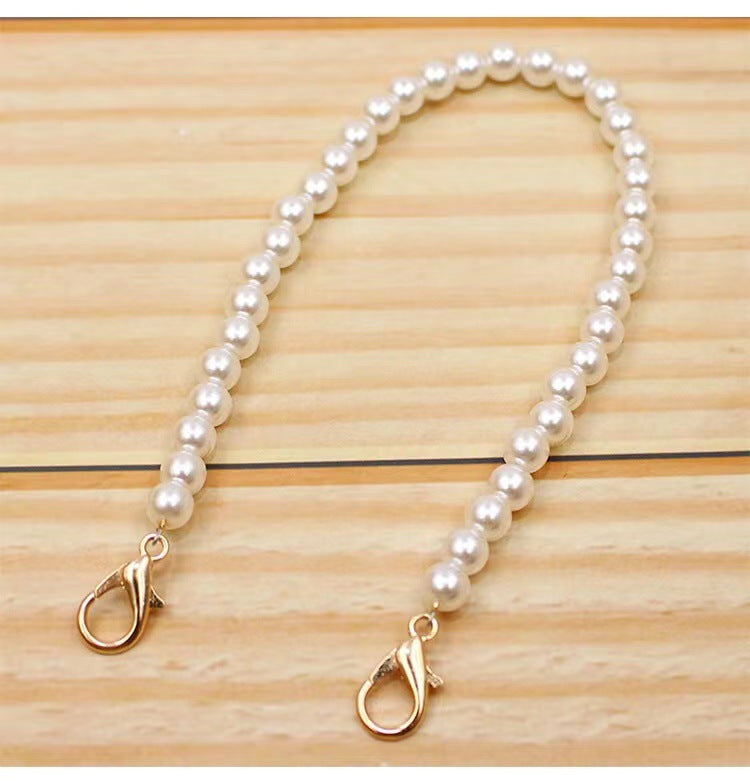Lady Hand Bag Chain Bags White Pearl Chain