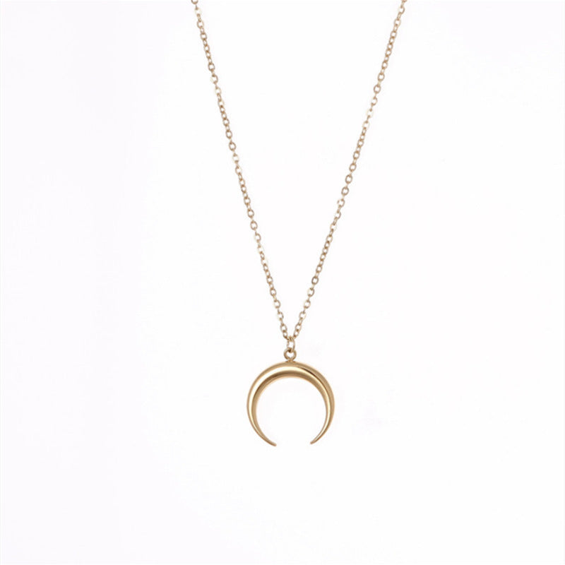 Horn Pendant Charms Necklace