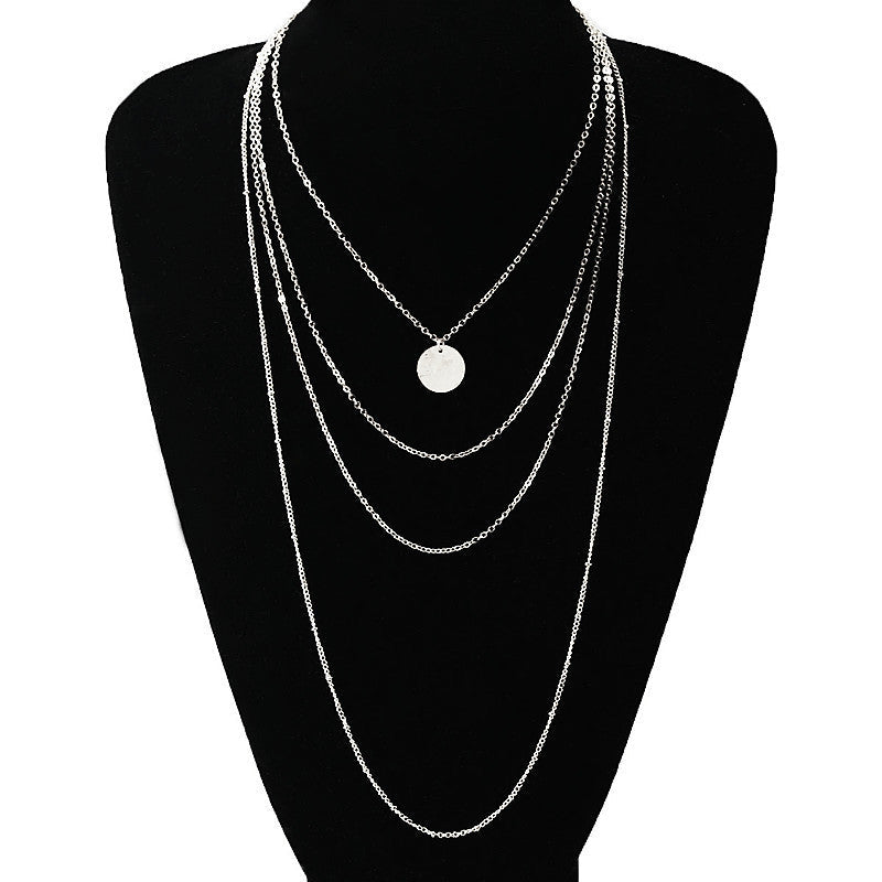 Link Chain Multi Layer Tassel Girls Pendant Necklace