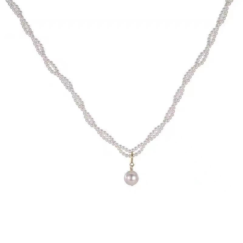 Choker Necklace for Women Double Layer Beads