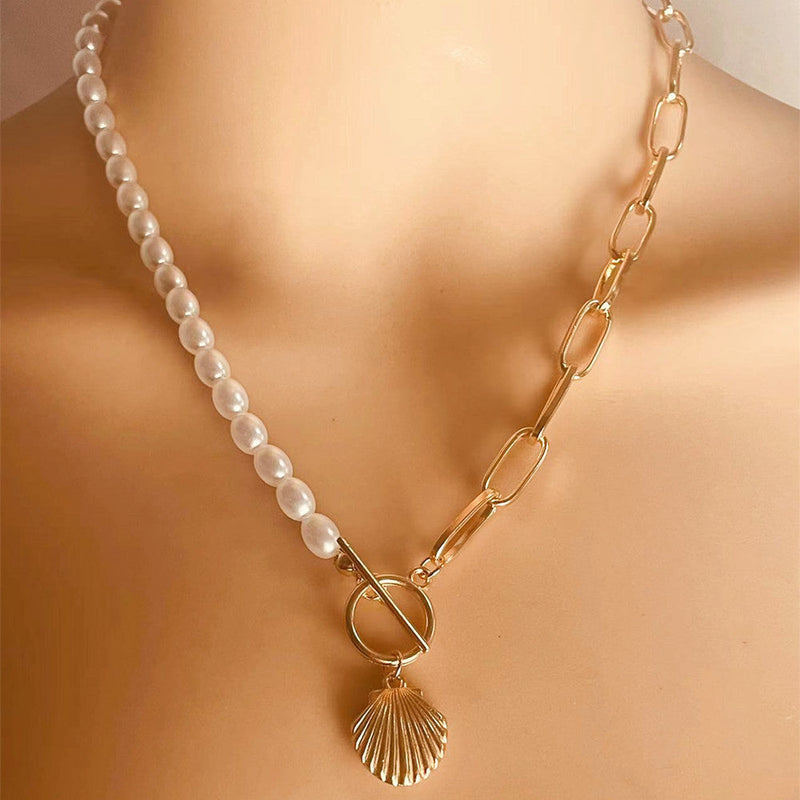 Shell White Pearl Necklace for Women