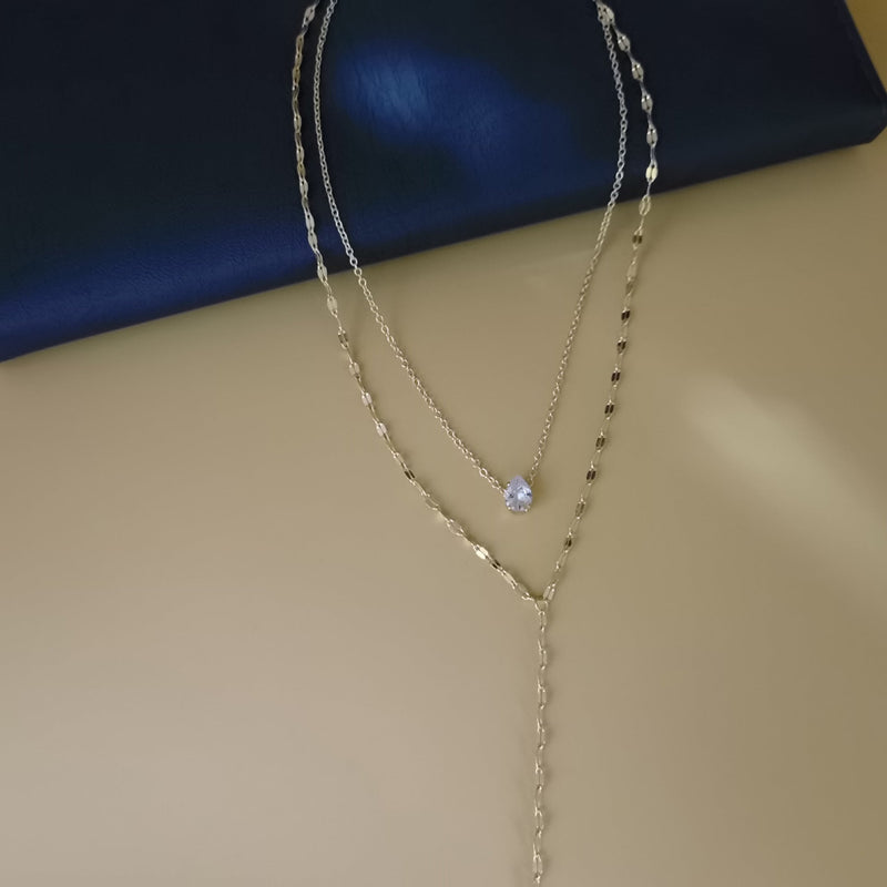 Double Layered Choker Necklace Women Sexy Tassel