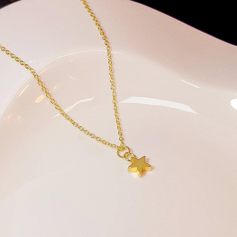 Crescent Shaped Pendant Necklace