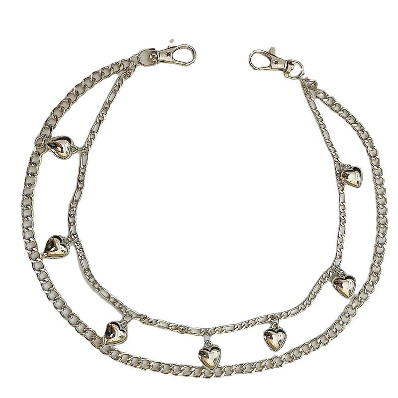 Metal Belt Rock Punk Hip Hop Heart Pants Chain