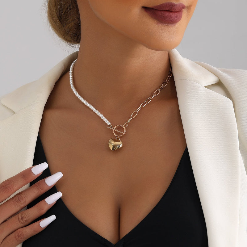 Multilayer Baroque Pearl Pendant Choker Necklace