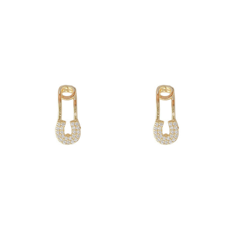 Fashion Rhinestone Pin Earrings