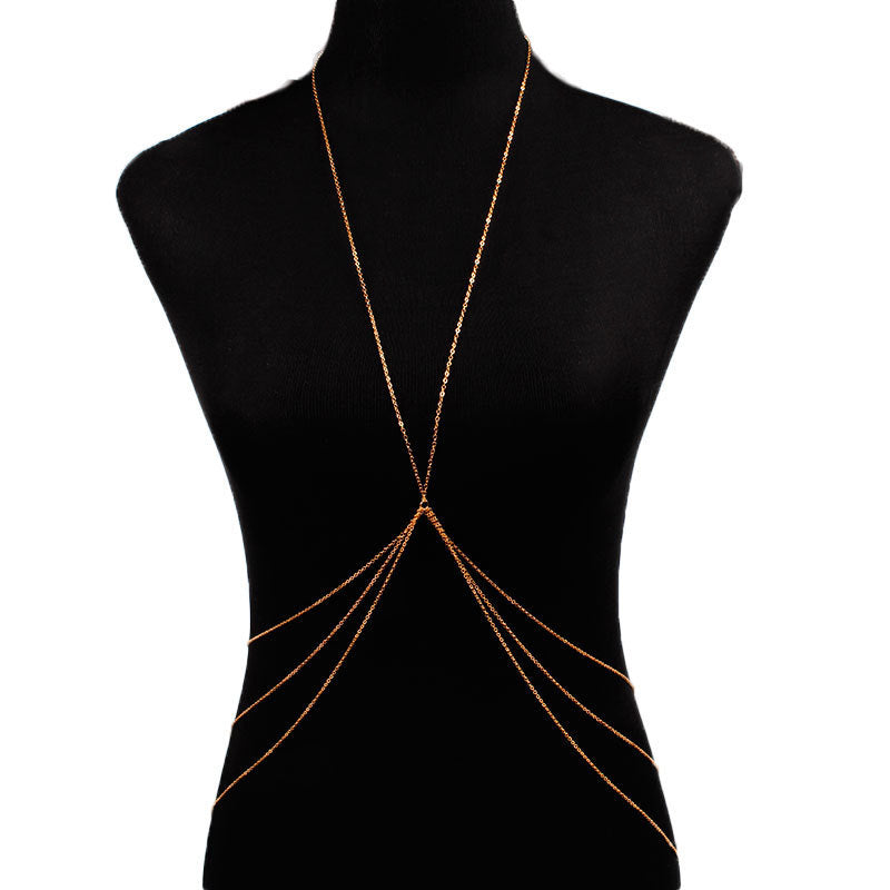 Sexy Geometric Multilayer Tassel Body Chain