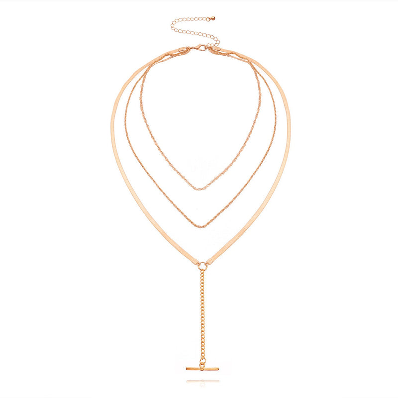 Sexy Copper Flat Snake Chain Necklaces for Women