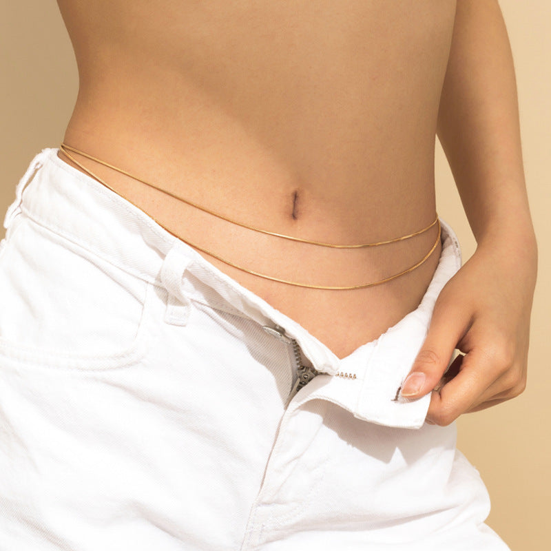 Custom Snake Double Waist Chain Body Jewelry