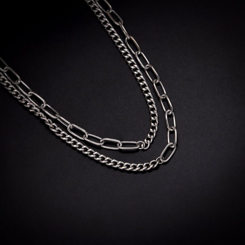 Multi Layer Chain Necklace Punk Trendy Choker Necklace