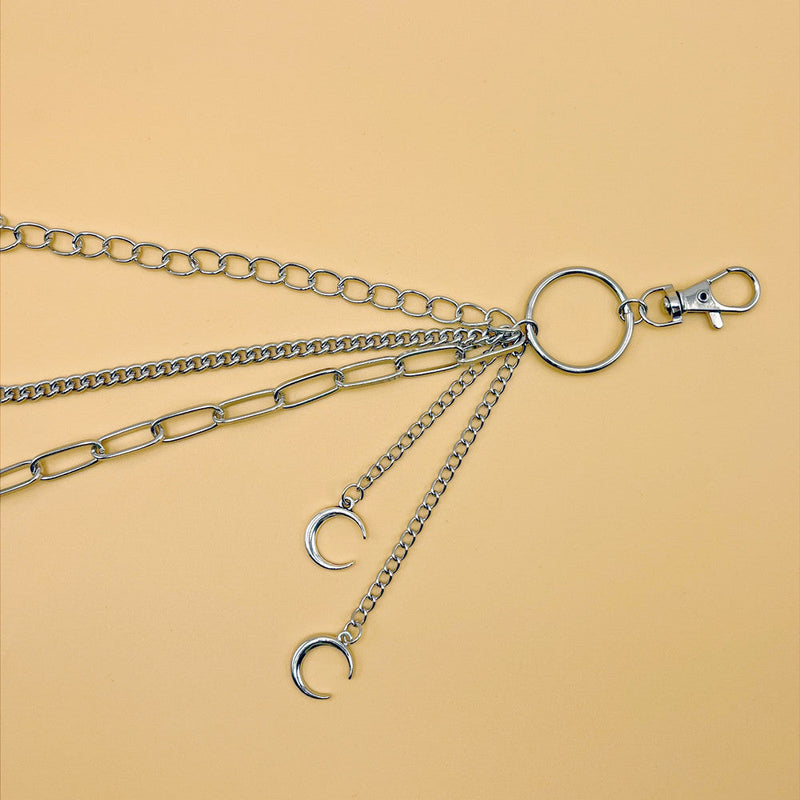Multilayer Punk Metal Pants Waist Chain Jewelry