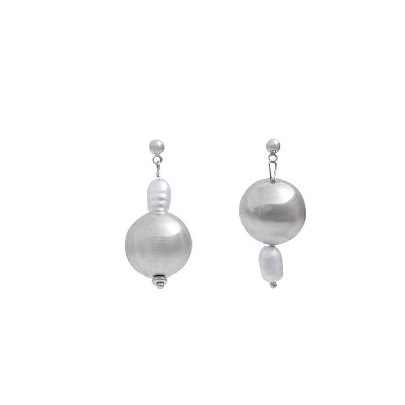 Metallic Ball Pendant Drop Earring