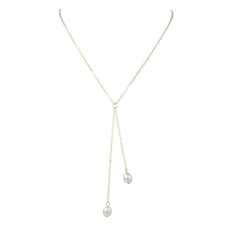 Pearl Long Chain Tassel Necklace