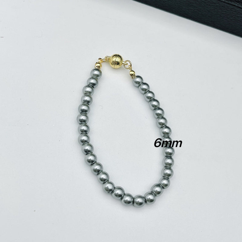 Glass Pearl Bracelet Woman Magnet Clasp