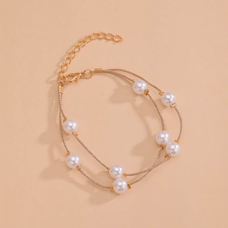 Pearl Chain Bracelet for Lady