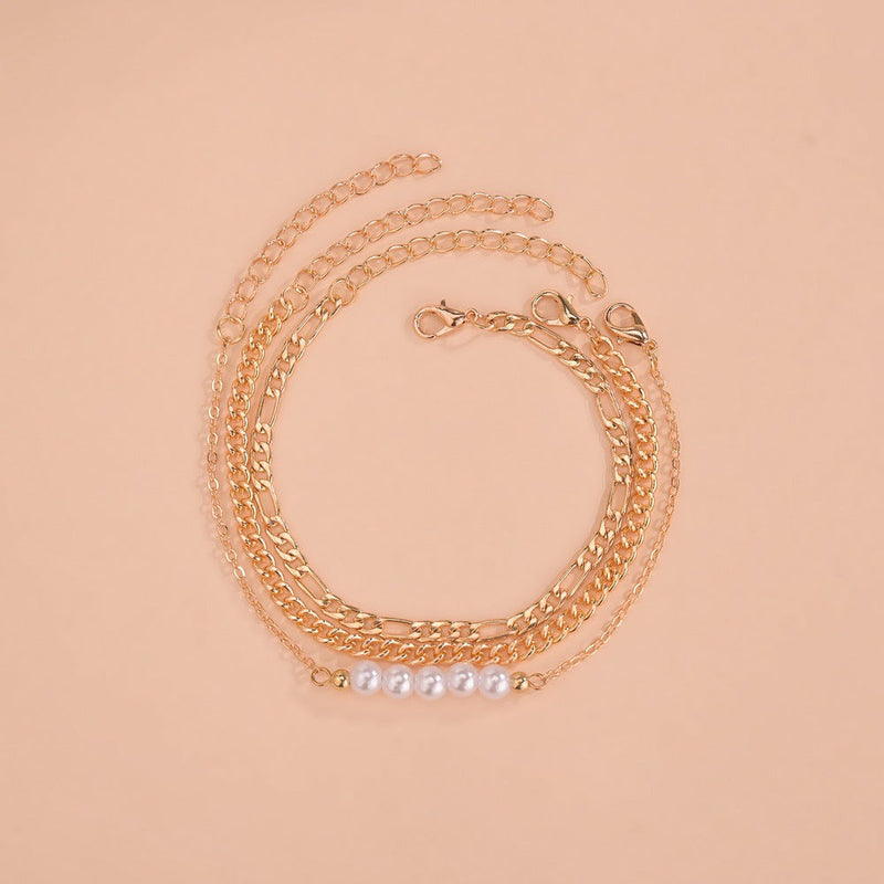 Pearl Layer Chain Bracelet