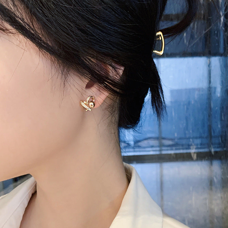 Hollow Love Ear Studs Irregular Heart Earrings for Women